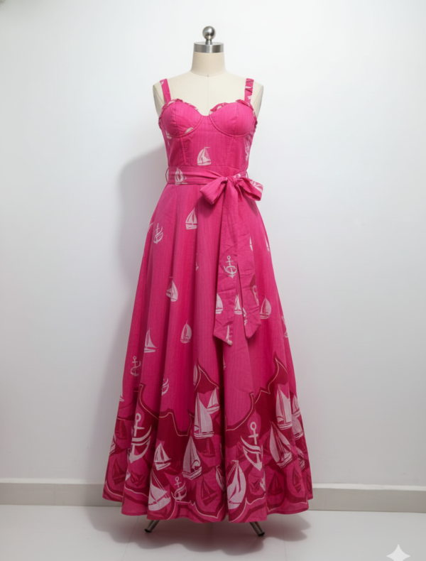 ROSE VELVET Vestido Largo Princesa Rosa